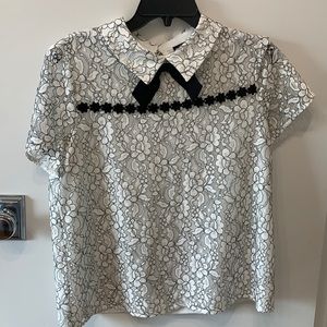 NWOT Karl Lagerfeld short sleeve blouse